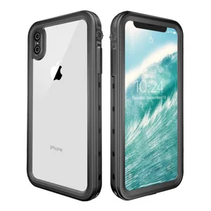 Apple iPhone XS 5.8 Kılıf Zore 1-1 Su Geçirmez Kılıf - Siyah