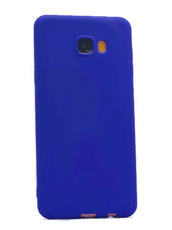 Galaxy C7 Kılıf Zore Premier Silikon Kapak - Saks Mavi - 1