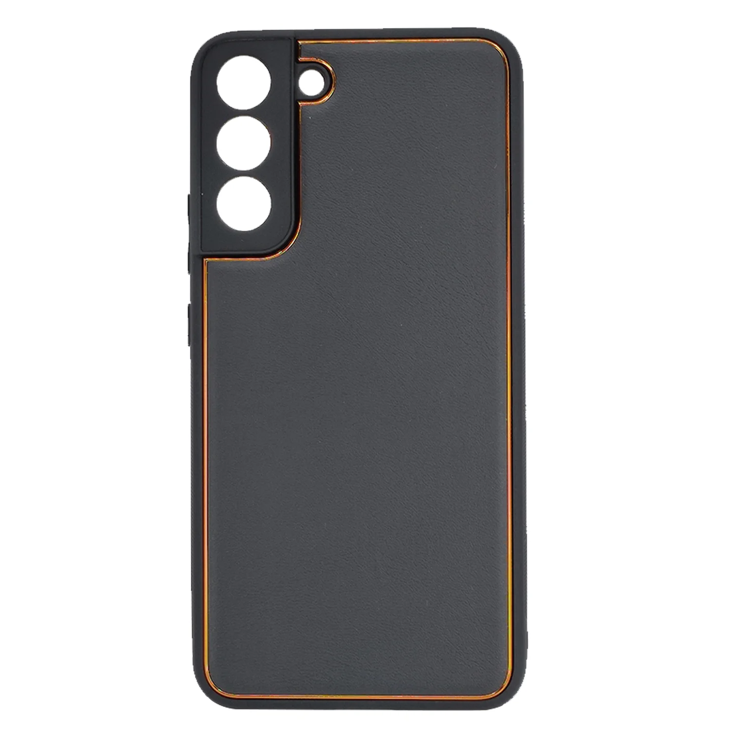 Nettech Samsung Galaxy S22 Plus Uyumlu Coco Leather Seri Arka Koruma Kılıf (Siyah) NT-93498