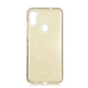 Galaxy A11 Kılıf Zore Shining Silikon - Gold