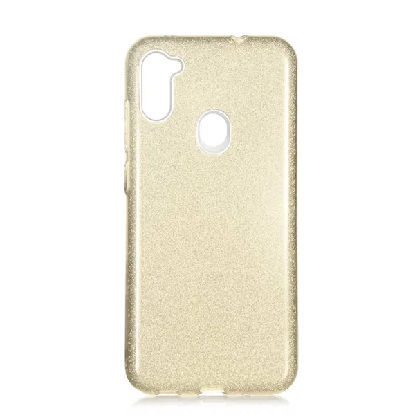 Galaxy A11 Kılıf Zore Shining Silikon - Gold - 1