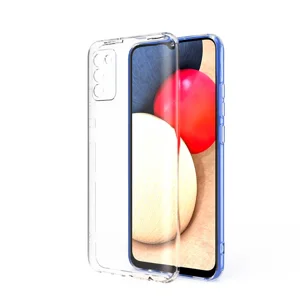 Galaxy A02S Kılıf Zore Kamera Korumalı Süper Silikon Kapak - Renksiz