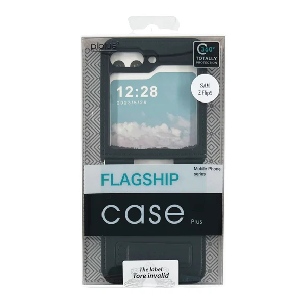 Nettech Samsung Galaxy Z Flip 5 Uyumlu Suni Deri Arka Koruma Kılıf (Siyah) NT-104189 - 4