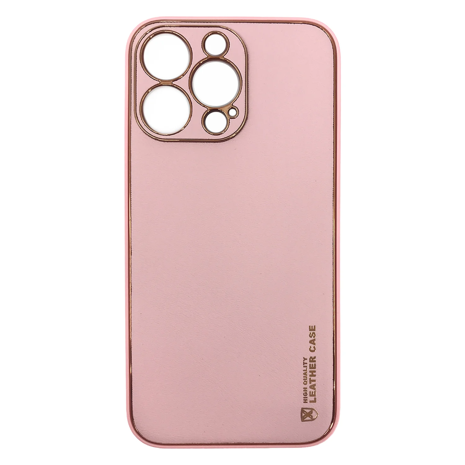 Nettech Apple iPhone 13 Pro Uyumlu Coco Leather Seri Arka Koruma Kılıf (Pembe) NT-90459
