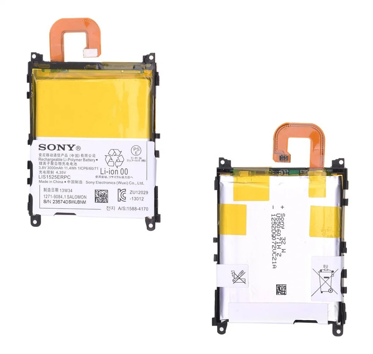 Teknonet Sony Xperia Z1 Uyumlu Sony Lıs1525Erpc 3000 MAh Batarya NT-6793