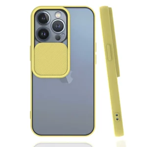 Apple iPhone 13 Pro Kılıf Zore Lensi Kapak - Sarı