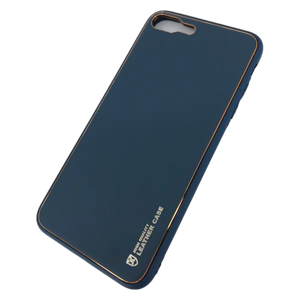 Nettech Apple iPhone 7 Plus Uyumlu Coco Leather Seri Arka Koruma Kılıf (Lacivert) NT-90399 - 2