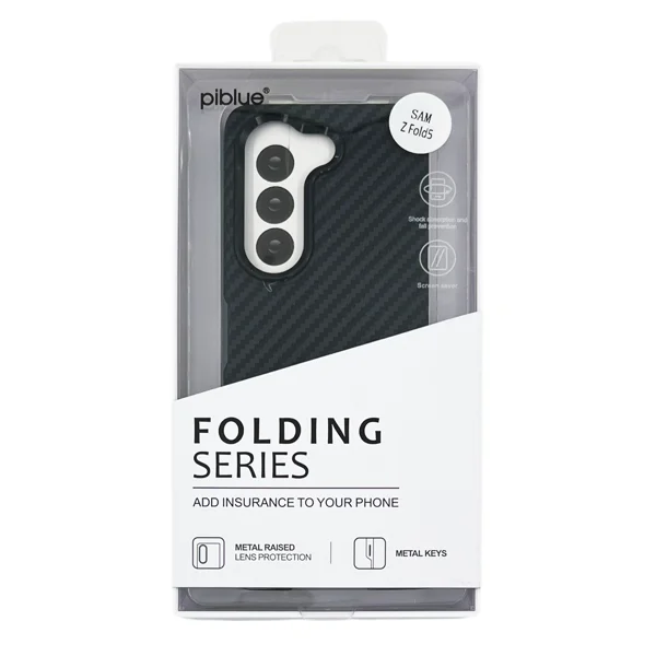 Nettech Samsung Galaxy Z Fold 5 Uyumlu Karbon Seri Arka Koruma Kılıf (Siyah) NT-111513 - 4