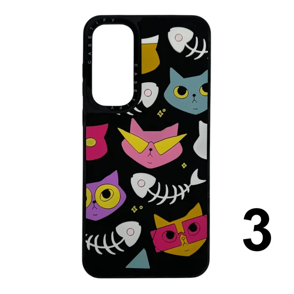 Nettech Samsung Galaxy A15 Uyumlu Casetify Kabartmalı Arka Koruma Kılıf (Karışık Renk) NT-112030 - 3