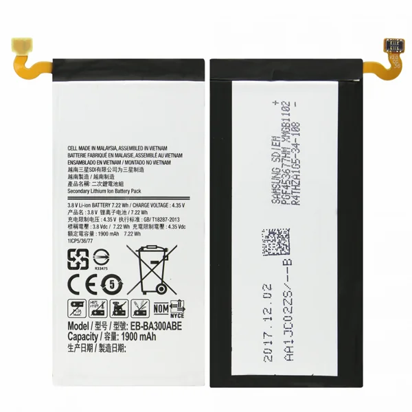 Teknonet Samsung Galaxy A300 A3 2015 Uyumlu Samsung EB-BA300ABE Service 1900 MAh Batarya NT-30590 - 1