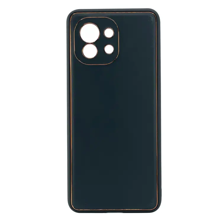 Nettech Xiaomi Mi 11 Uyumlu Coco Leather Seri Arka Koruma Kılıf (Yeşil) NT-99673