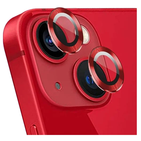 Nettech Apple iPhone 13 Uyumlu Alüminyum Seri Kamera Cam Koruyucu (Kırmızı) NT-103577 - 1
