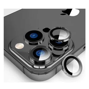 Nettech Apple iPhone 15 Pro Uyumlu Alüminyum Seri Kamera Cam Koruyucu (Gri) NT-103751