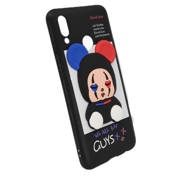 Nettech Huawei P Smart 2019 Uyumlu Three D Case Seri Arka Koruma Kılıf (Siyah) NT-95107 - 2