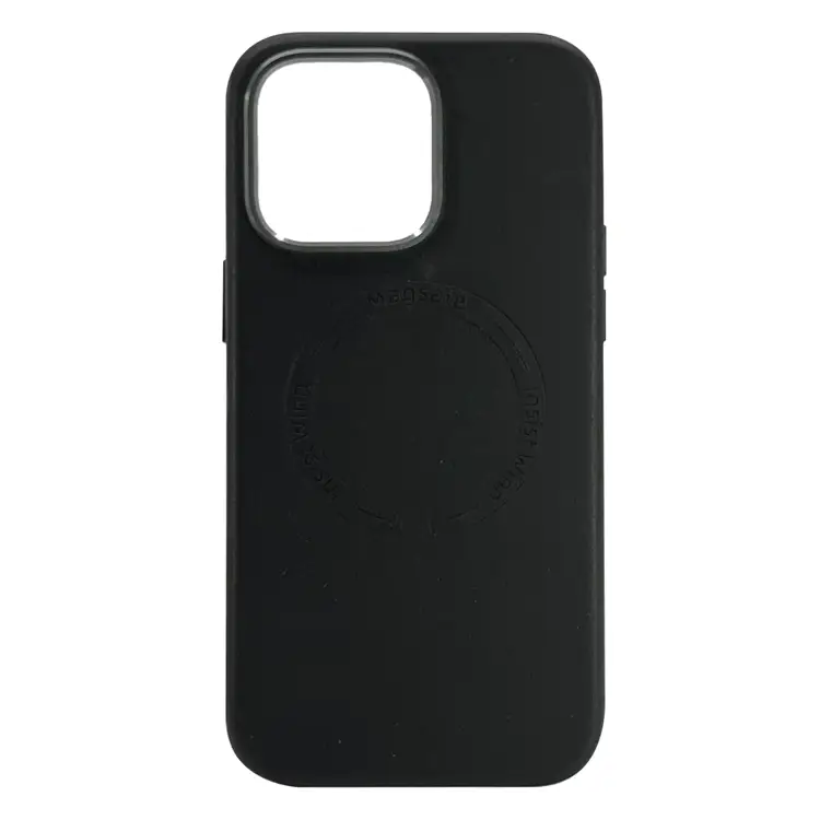 Nettech Apple iPhone 15 Pro Uyumlu NT-N012 Deri Magsafe Arka Koruma Kılıf (Siyah) NT-104550