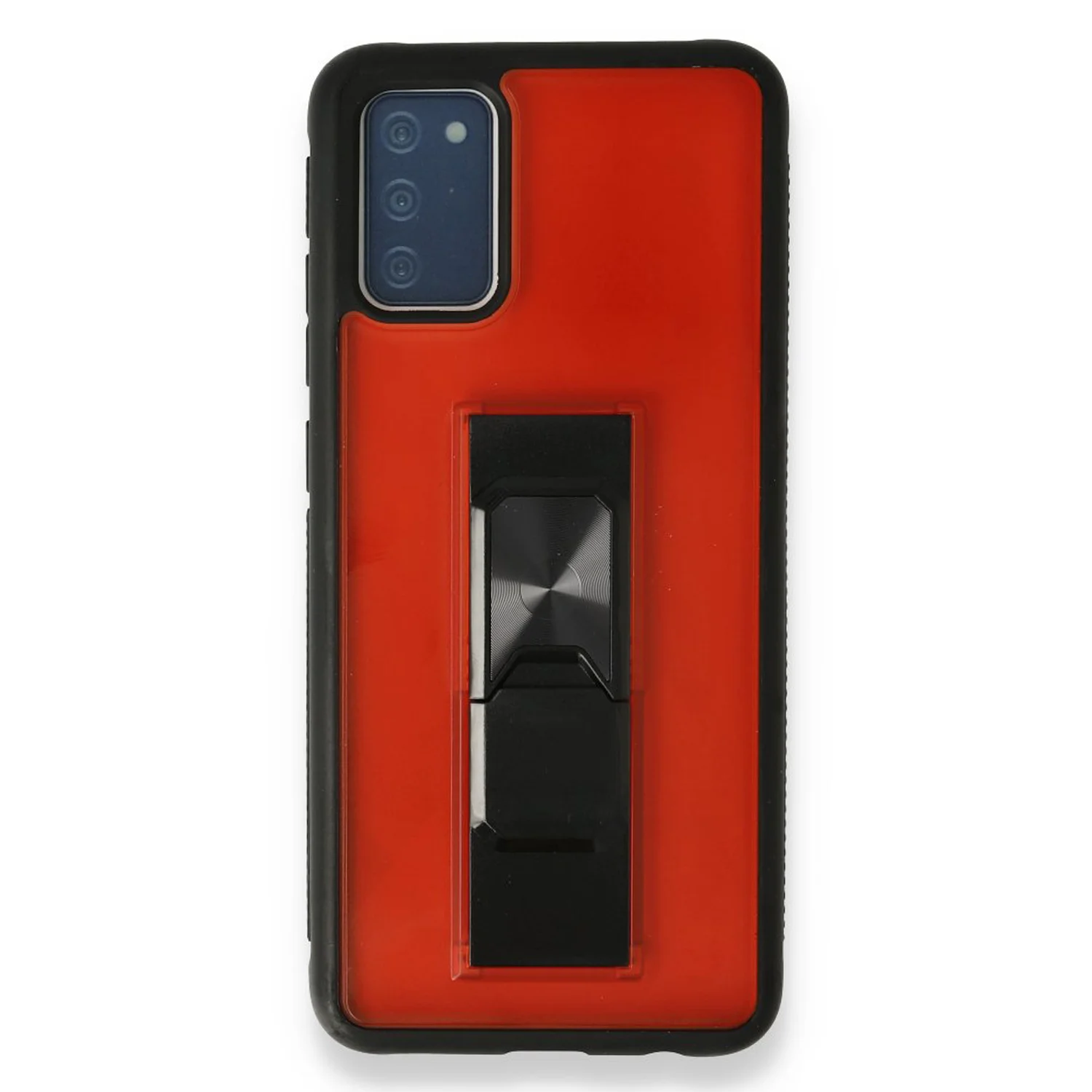 Nettech Samsung Galaxy A02S Uyumlu MicroCase Mıknatıs Yüzüklü Arka Koruma Kılıf (Kırmızı) NT-86947