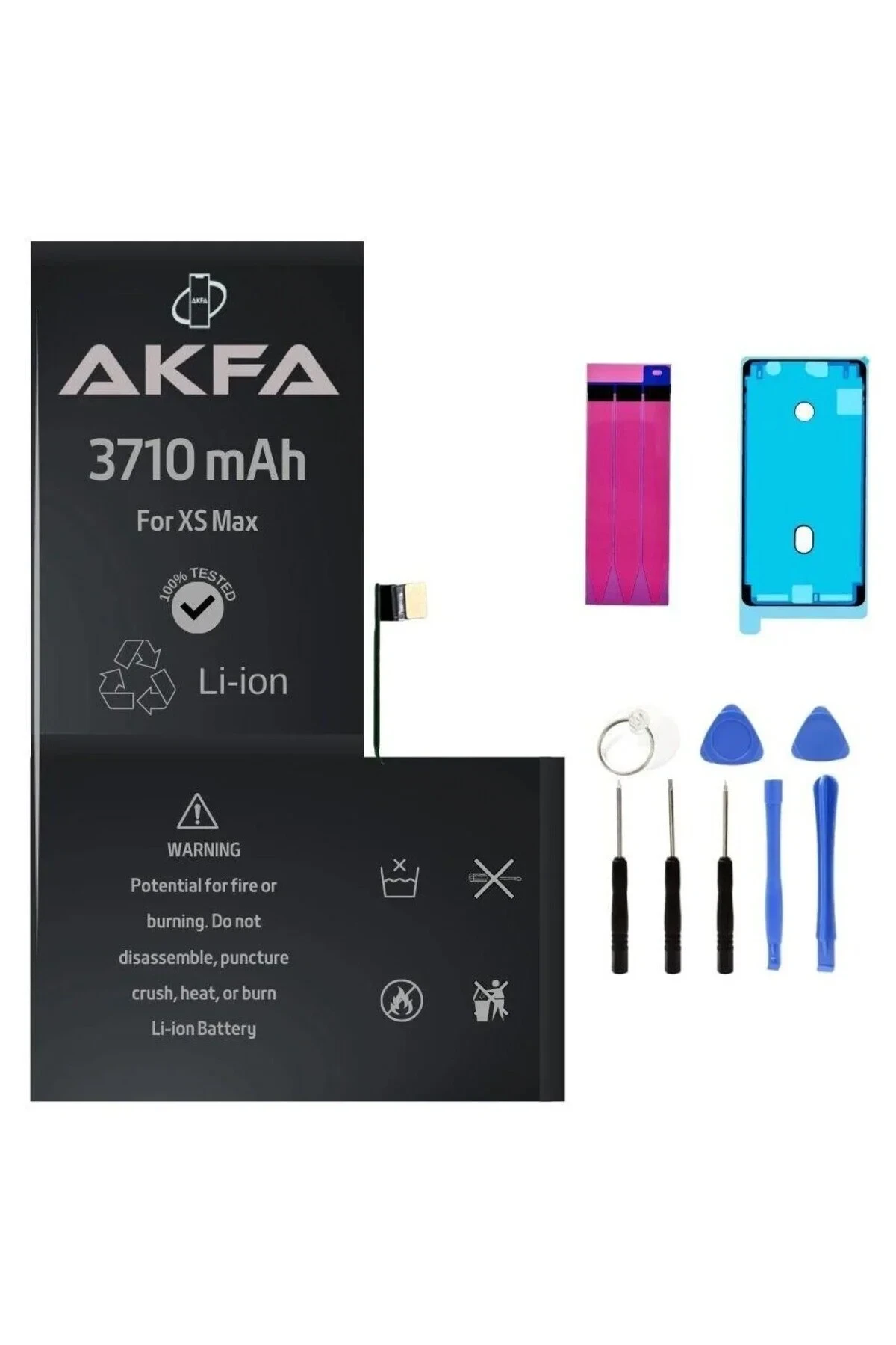iPhone Xs Max Uyumlu Telefon Bataryası 3710 Mah + Tamir Seti
