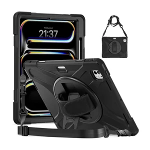Apple iPad Pro 13 2024 Zore Defender Tablet Silikon - Siyah