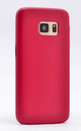 Galaxy S7 Kılıf Zore 1-1 Deri Soft Kapak - Pembe