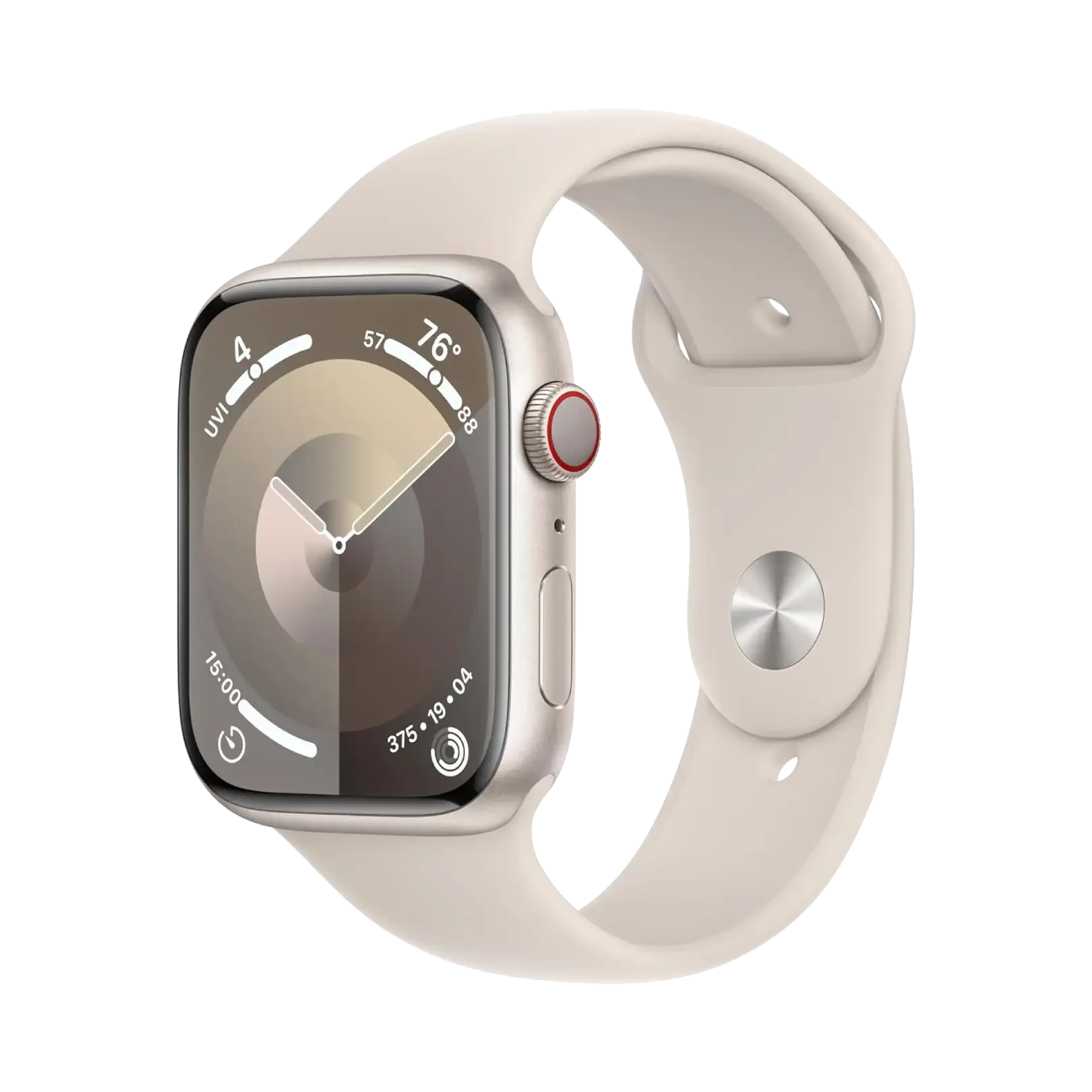 Apple Watch Series 9 - Alüminyum - 45mm - Cellular - Yıldız Işığı