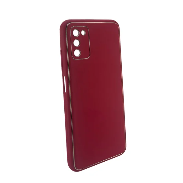 Nettech Samsung Galaxy A03S Uyumlu Coco Leather Seri Arka Koruma Kılıf (Kırmızı) NT-99863 - 2