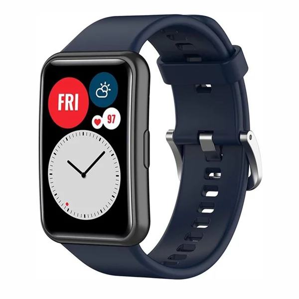 Nettech Huawei Watch Fit Mini Uyumlu Silikon Kordon (Lacivert) NT-96833 - 1