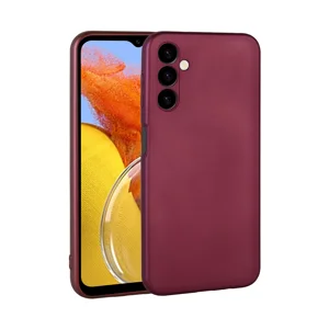 Galaxy M14 Kılıf Zore Premier Silikon Kapak - Mürdüm