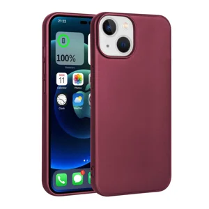 Apple iPhone 14 Kılıf Zore Premier Silikon Kapak - Mürdüm