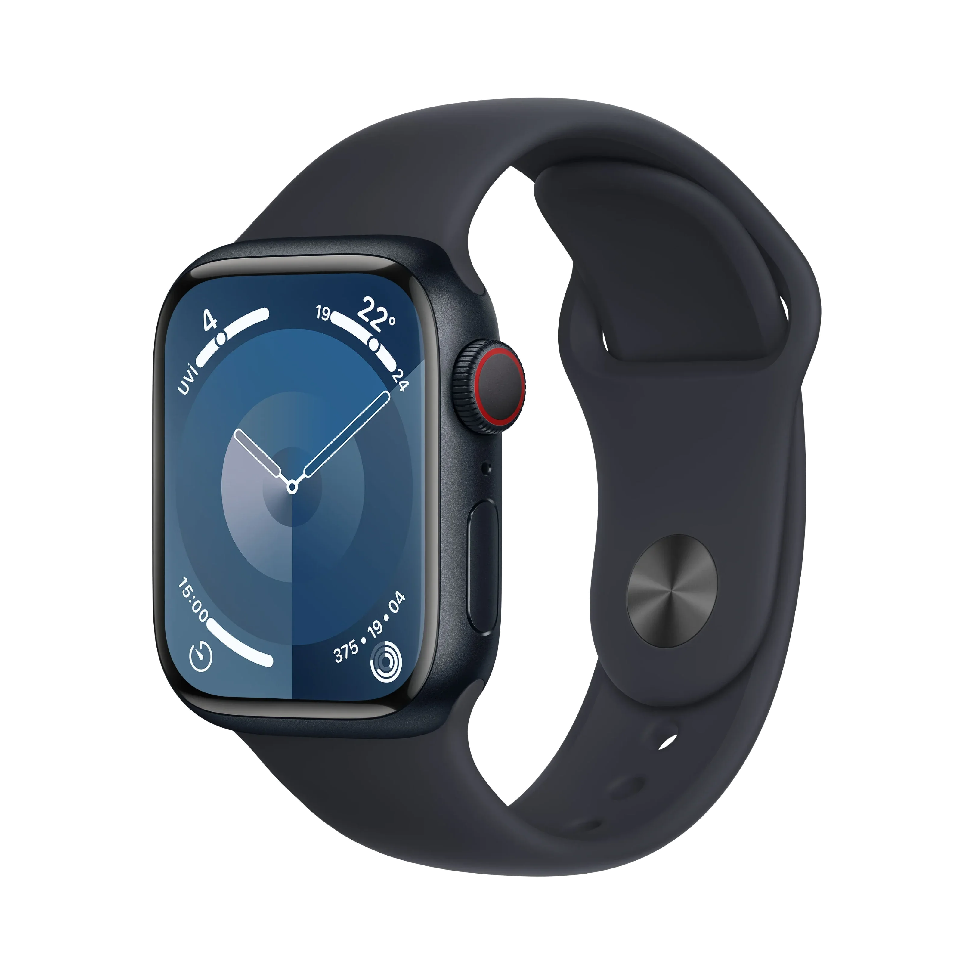 Apple Watch Series 9 - Alüminyum - 41mm - Cellular - Gece yarısı