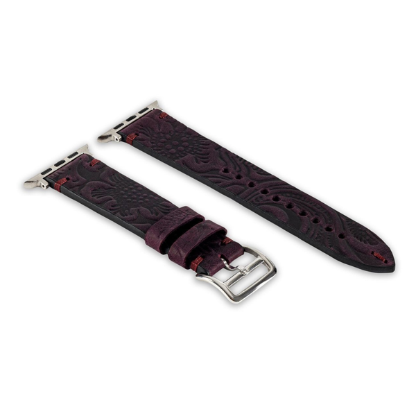Nettech Samsung Watch 22 mm Uyumlu Deri Kordon (Mürdüm) NT-112117 - 1
