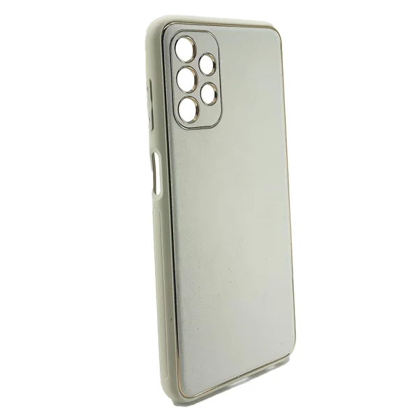 Nettech Samsung Galaxy A13 Uyumlu Coco Leather Seri Arka Koruma Kılıf (Gold) NT-99903 - 2