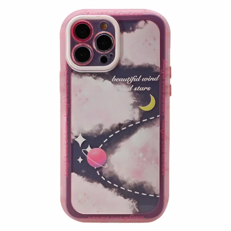 Nettech Apple iPhone 13 Pro Max Uyumlu Gif Seri Arka Koruma Kılıf (Pembe) NT-97261