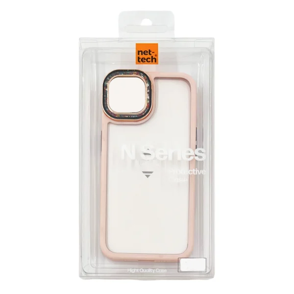 Nettech Apple iPhone 15 Uyumlu NT-N027 Diamond Arka Koruma Kılıf (Pembe) NT-106928 - 3