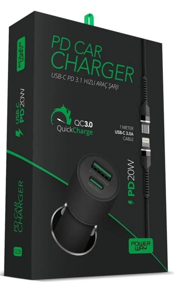 Hızlı Araç Şarjı USB-c Linghting - 1