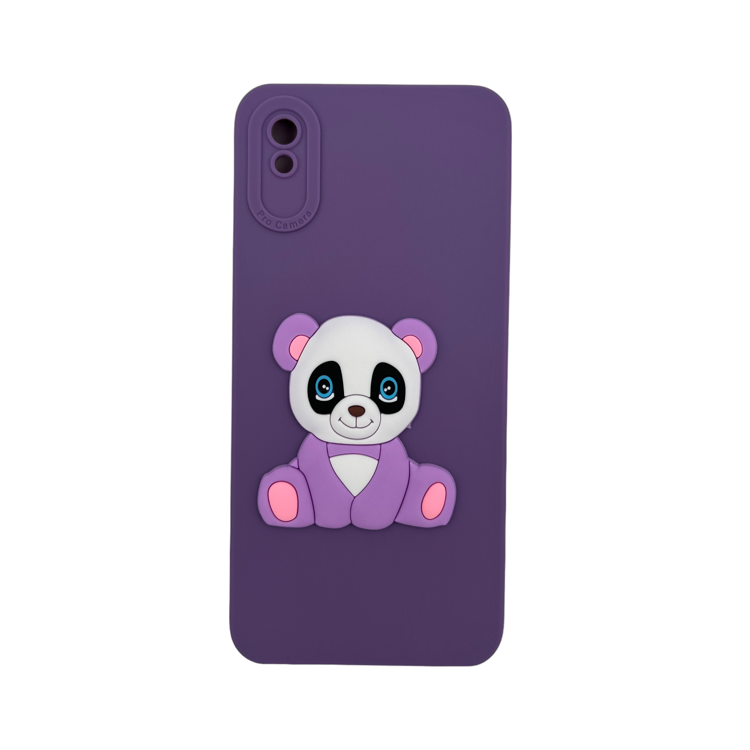 Nettech Xiaomi Redmi 9A Uyumlu Maskot Seri Arka Koruma Kılıf (Mor) NT-109818