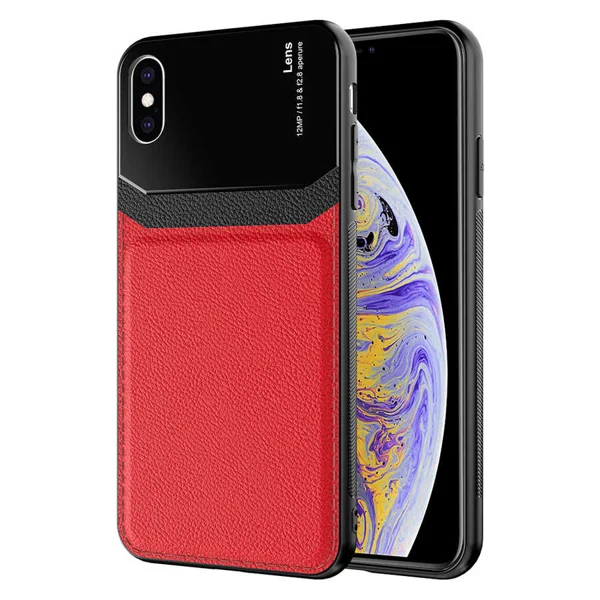 Apple iPhone XS 5.8 Kılıf ​Zore Emiks Kapak - Kırmızı - 1