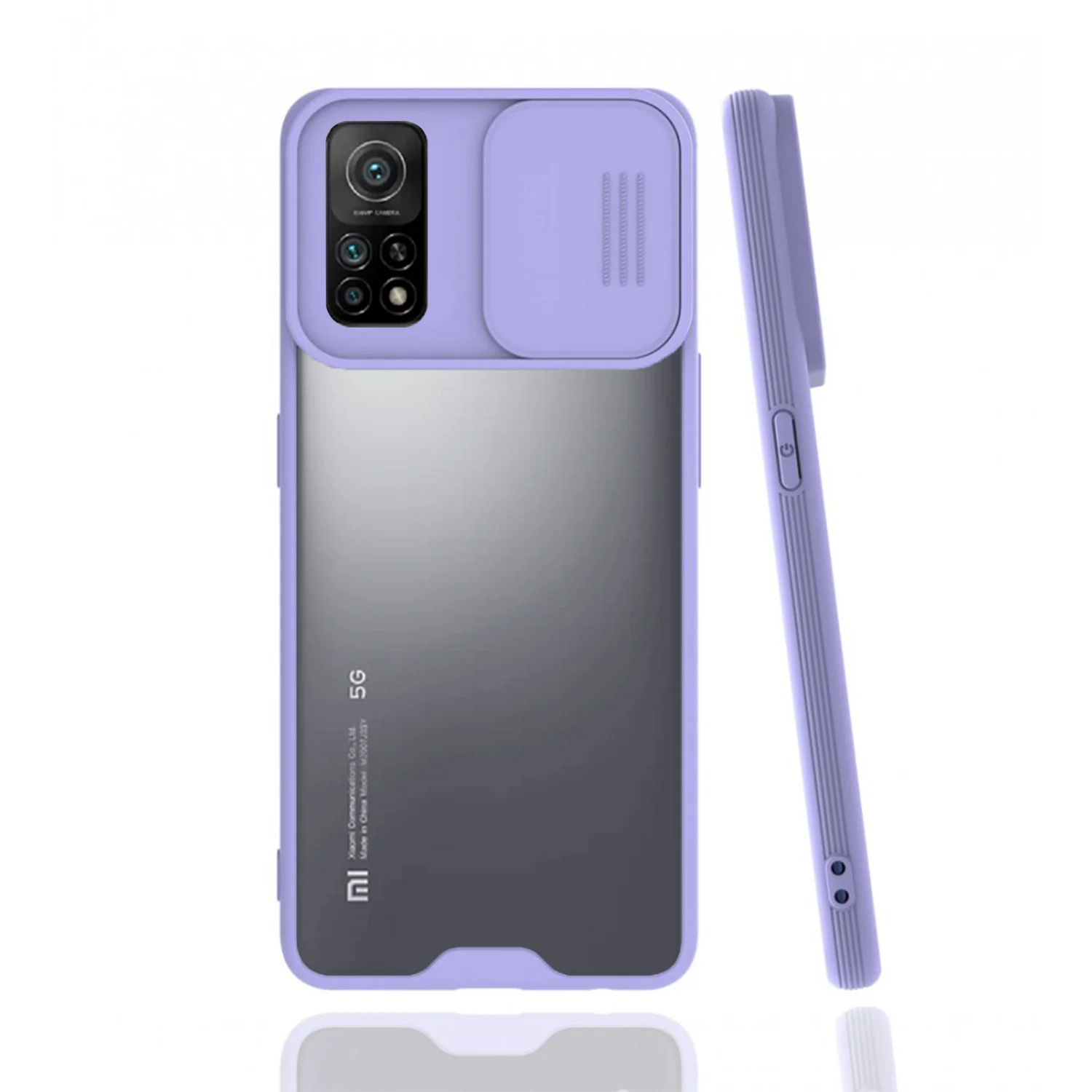 Nettech Xiaomi Mi 10T Uyumlu Platin Kamera Kızaklı Arka Koruma Kılıf (Lila) NT-86845