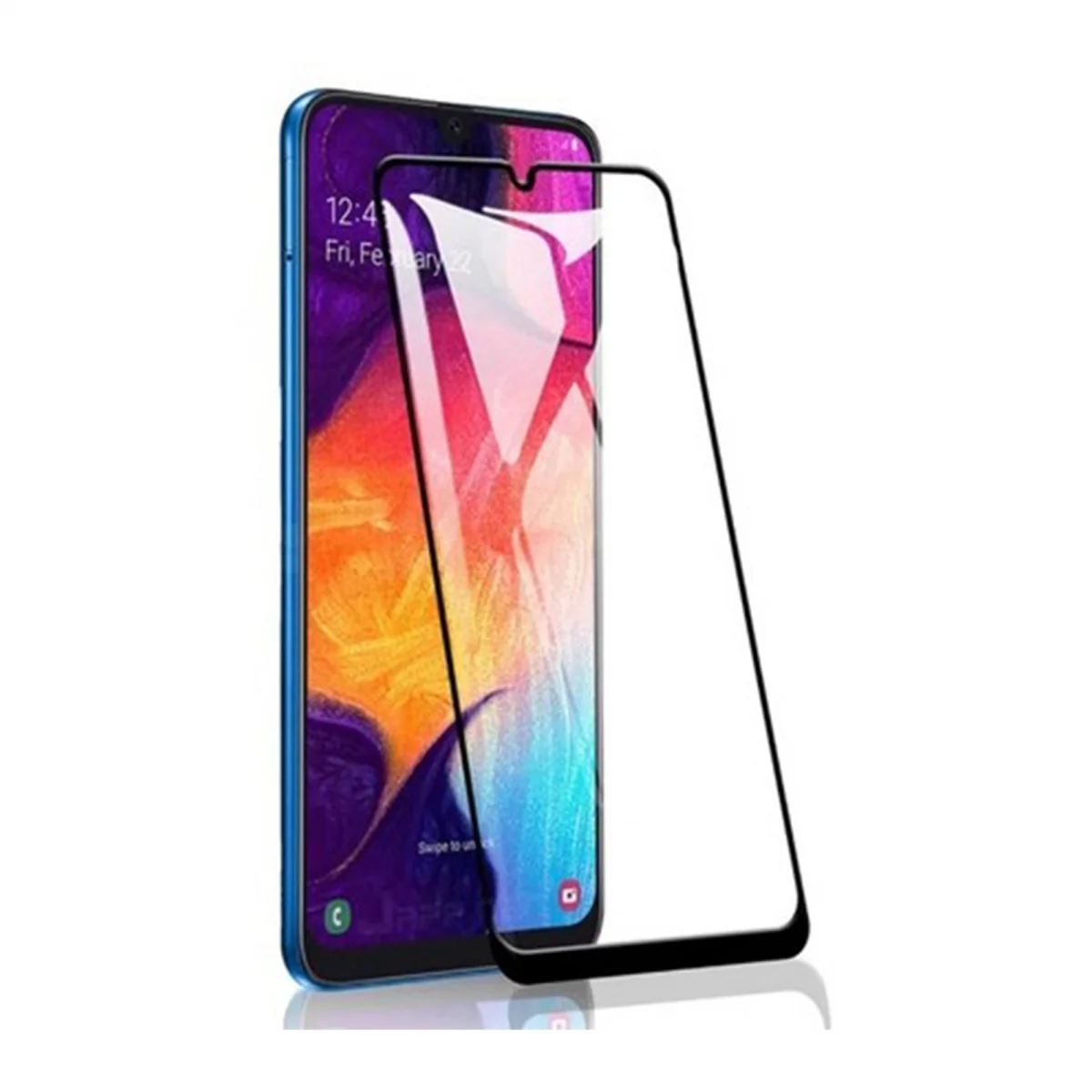Nettech Samsung Galaxy M30 Uyumlu 5D Glas Full Cam Koruyucu (Siyah) VR-14850