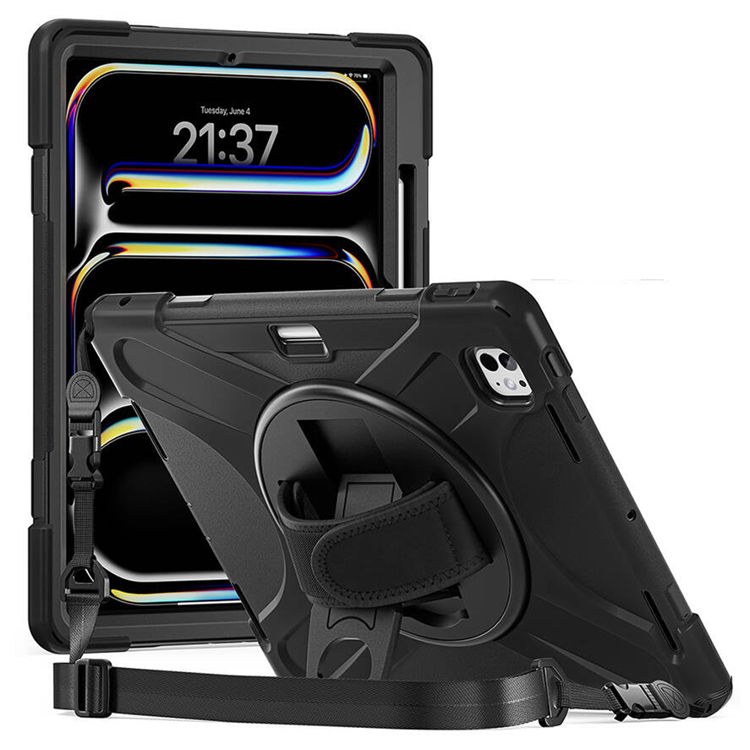 Nettech Apple iPad Pro 13 2024 Uyumlu Sport Seri Arka Koruma (Siyah) NT-111130