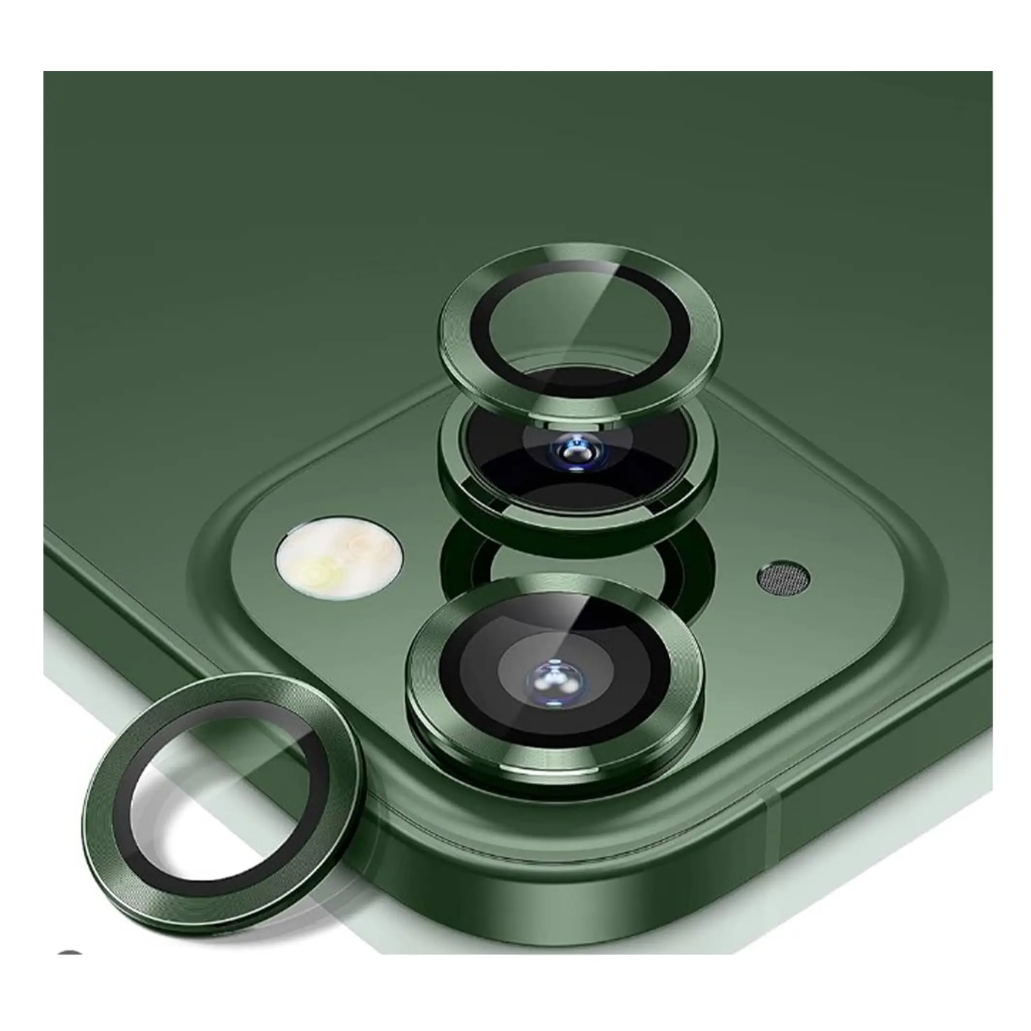 Nettech Apple iPhone 14 Uyumlu Alüminyum Seri Kamera Cam Koruyucu (Yeşil) NT-103535