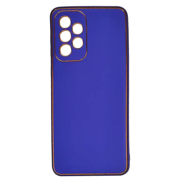 Nettech Samsung Galaxy A33 Uyumlu Coco Leather Seri Arka Koruma Kılıf (Mor) NT-93401
