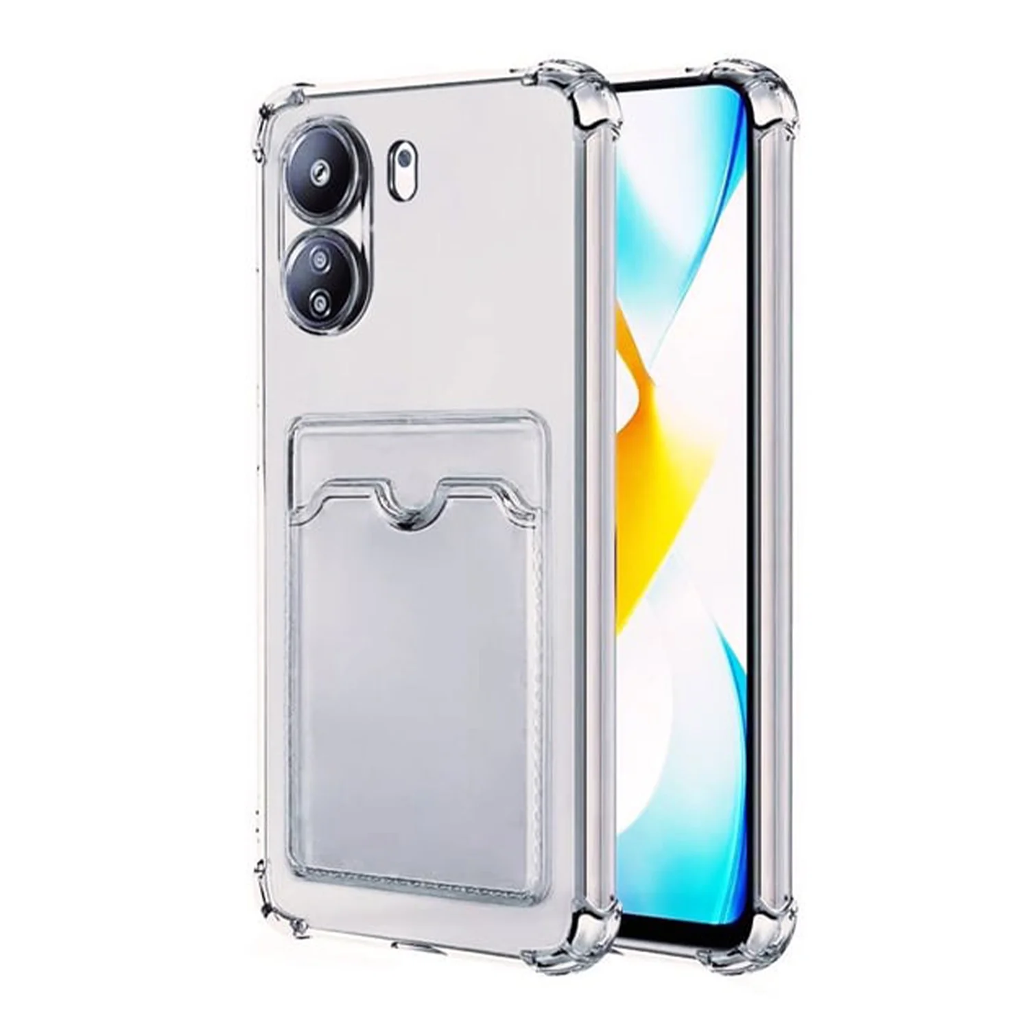 Nettech Xiaomi Redmi 13C Uyumlu Kartlık Tipi Şeffaf Arka Koruma Kılıf (Şeffaf) NT-109566