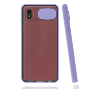 Galaxy A01 Core Kılıf Zore Lensi Kapak - Lila
