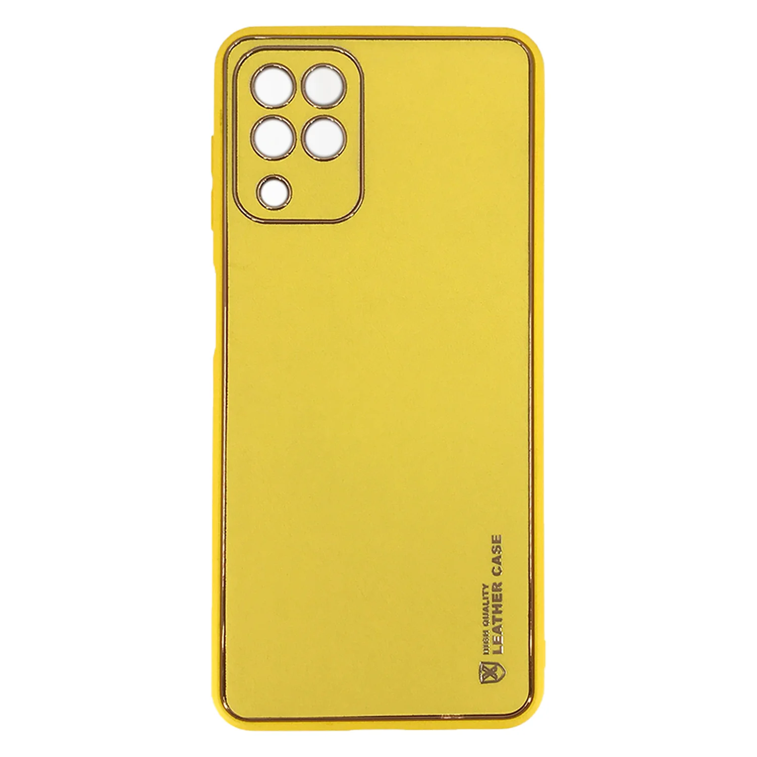 Nettech Samsung Galaxy A22 4G Uyumlu Coco Leather Seri Arka Koruma Kılıf (Sarı) NT-90513