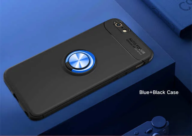 Apple iPhone 6 Plus Kılıf Zore Ravel Silikon Kapak - Siyah-Mavi