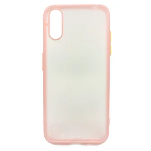 Nettech Samsung Galaxy A01 Uyumlu Kontrast Renkli Tuş Seri Arka Koruma Kılıf (Pembe) NT-88696