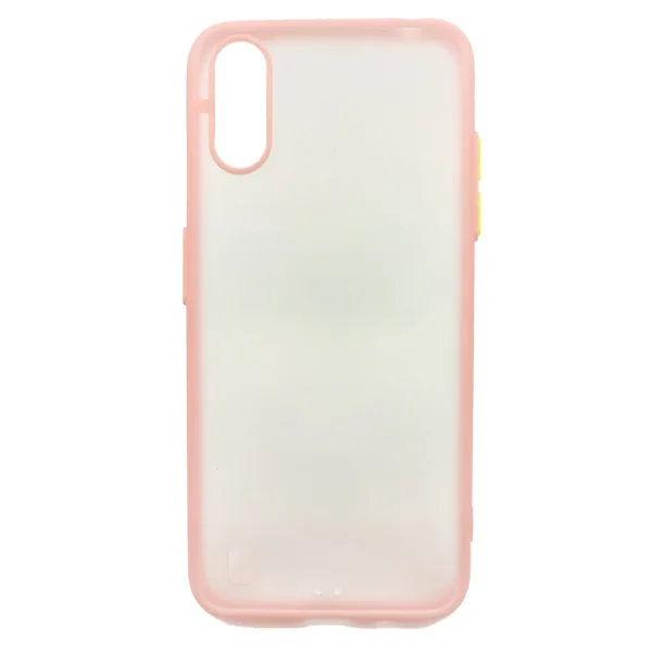 Nettech Samsung Galaxy A01 Uyumlu Kontrast Renkli Tuş Seri Arka Koruma Kılıf (Pembe) NT-88696 - 1