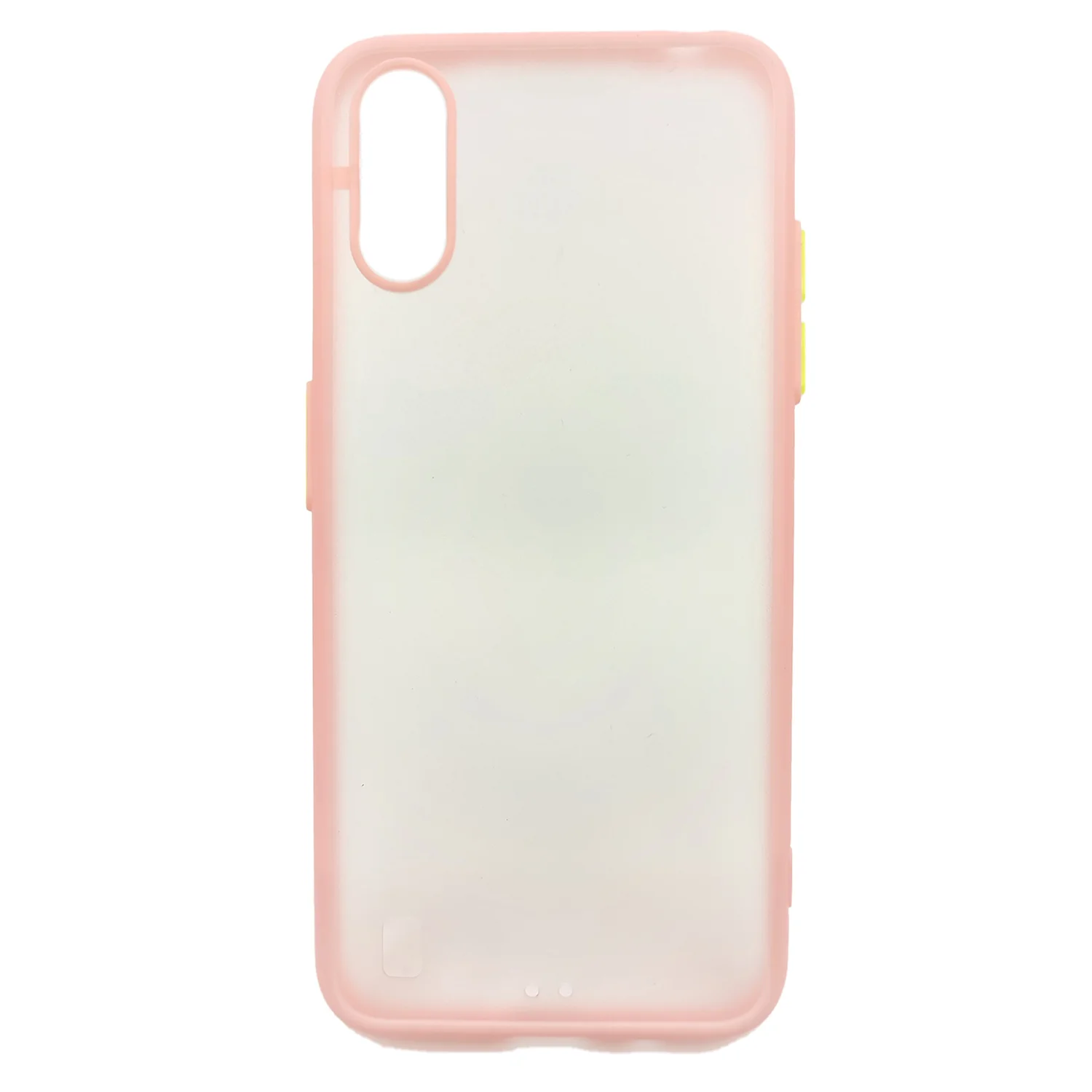 Nettech Samsung Galaxy A01 Uyumlu Kontrast Renkli Tuş Seri Arka Koruma Kılıf (Pembe) NT-88696