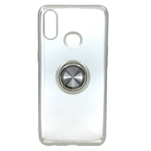 Nettech Samsung Galaxy A10S Uyumlu Buzlu Yüzüklü Arka Koruma Kılıf (Gri) NT-81770