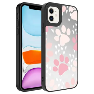 Apple iPhone 11 Kılıf Aynalı Desenli Kamera Korumalı Parlak Zore Mirror Kapak - Pati